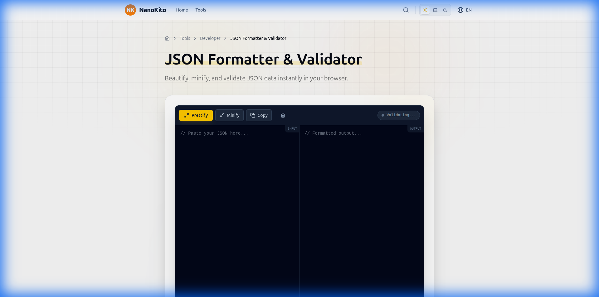 Formateur & Validateur JSON