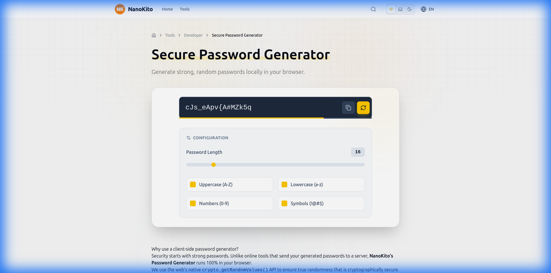 Générateur de Mots de Passe